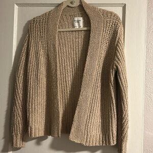 Tan cardigan from Abercrombie and Fitch